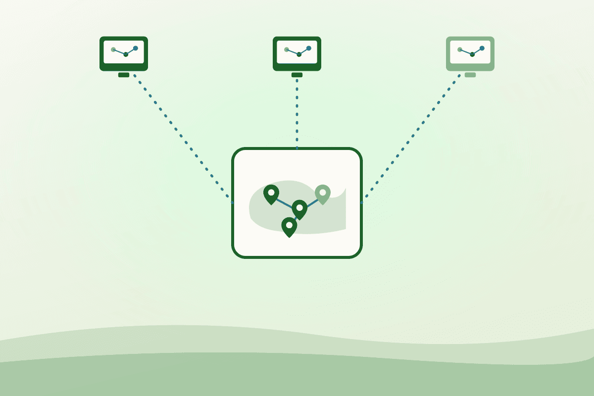 One food asset map syncing to screens in multiple municipal departments for cross-department collaboration