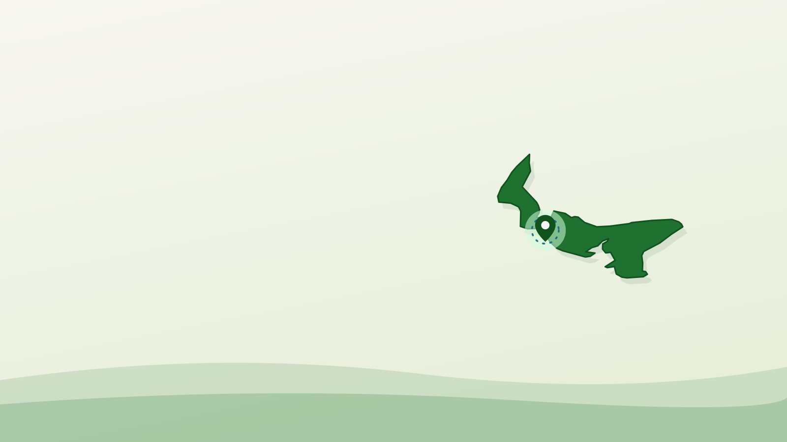 Flat illustration of the Prince Edward Island landform with Summerside marked — farmers market summerside