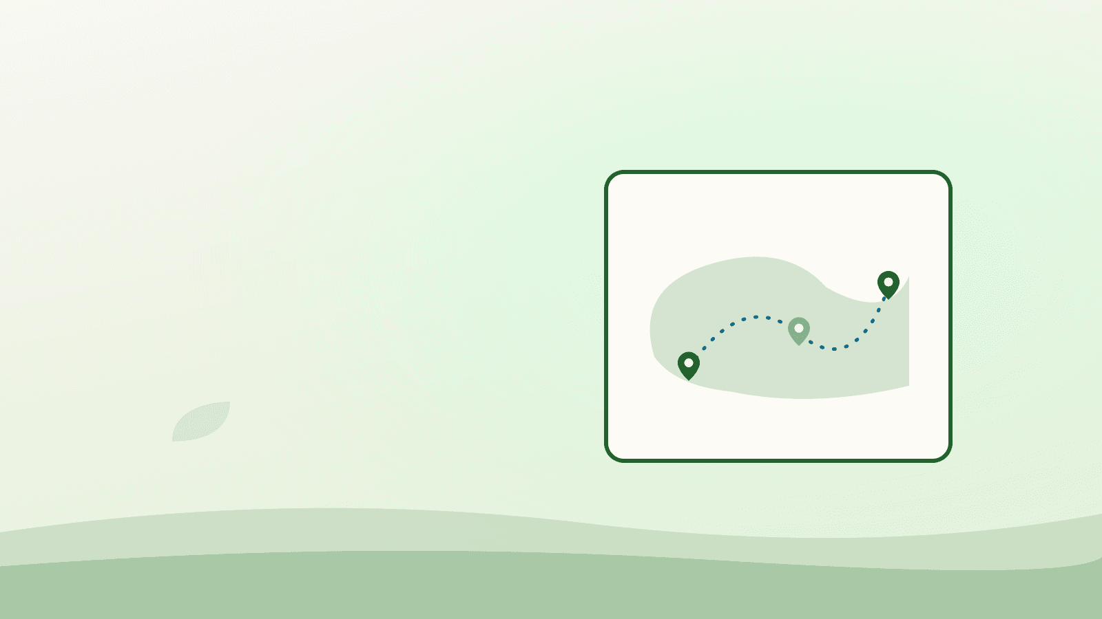 Step-by-step route across a municipal map, illustrating how to use food system mapping software in planning