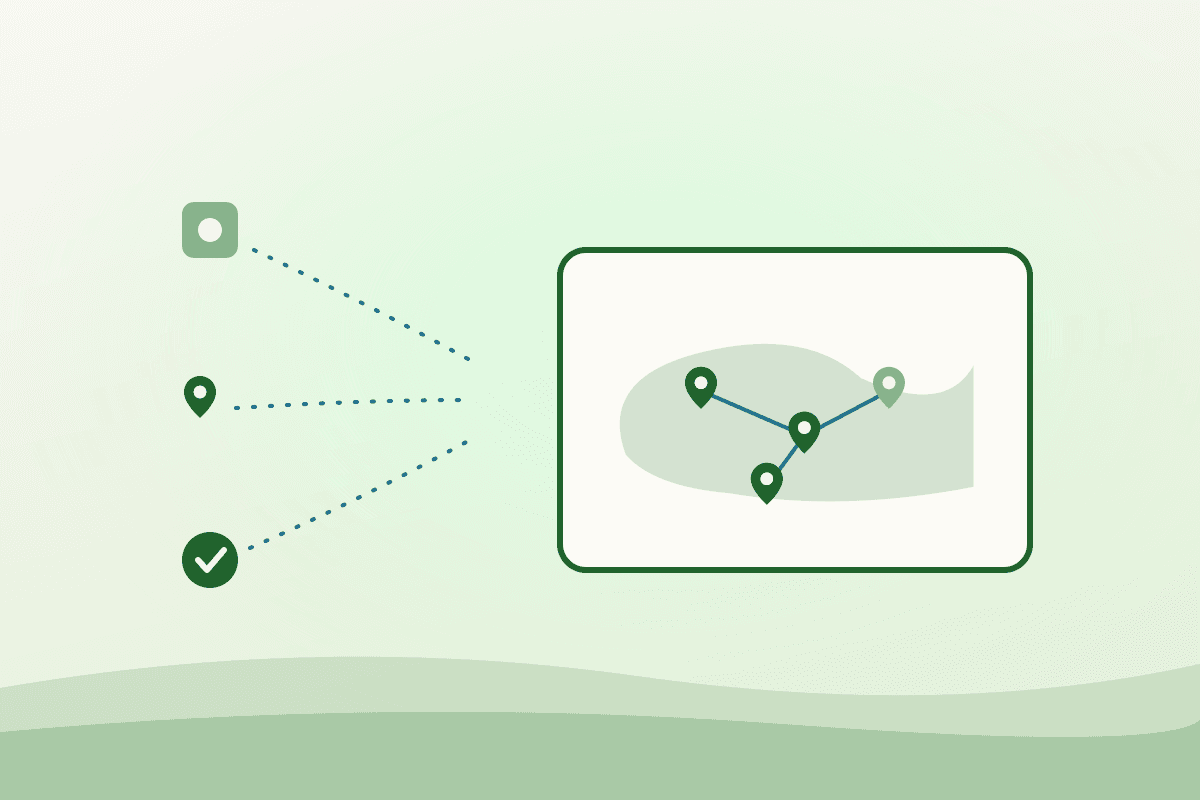 Local food asset data funneling onto a shared municipal map during a community food asset inventory